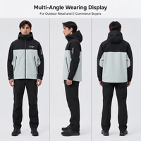 Veste de randonnée unisexe à capuche, imperméable et coupe-vent, avec fermeture éclair intégrale, pour la montagne et les sports de plein air, personnalisable avec logo