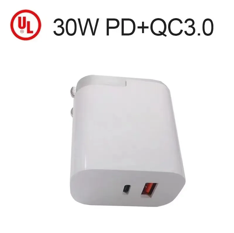 pd 30 w quick charger Universal Qc4.0+ Cooper Quick Pin Pc Fireproof Material Us Type C
