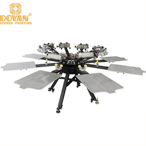 Doyan 4 couleurs 4 stations Imprimante de t-shirts Plaque d'aluminium Machine de sérigraphie manuelle avec micro <span class=keywords><strong>enregistrement</strong></span> - Product Image 2