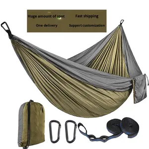 Hamac de camping simple double Shiyi pour l'intérieur, l'extérieur et les loisirs Nylon Parachute Tissu Swing Chaise suspendue pour le cyclisme en intérieur - Product Image 1