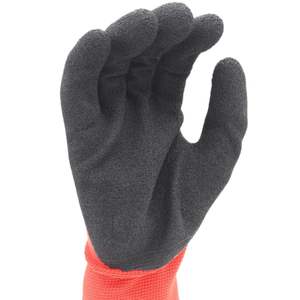 Guantes DE TRABAJO sumergidos en la palma de látex negro poliéster 13G con guante de nailon CE con guantes de seguridad recubiertos de látex - Product Image 5