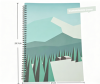 Carnet à spirale personnalisable de haute qualité avec logo, formats A4/A5/A6, couverture vierge pour sublimation, fournitures de bureau
