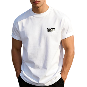 Camisetas de Algodón con Cuello Ancho, Personalizables con Impresión Digital, al por Mayor, OEM, Camisetas Blancas de Alta Calidad - Product Image 1