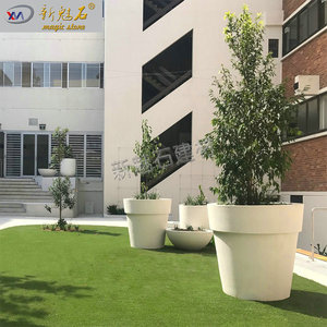 Maceta de Hormigón GRC Magic Stone Blanca, 1250*900mm, para Decoración de Hoteles, Centros Comerciales y Paisajismo - Product Image 4