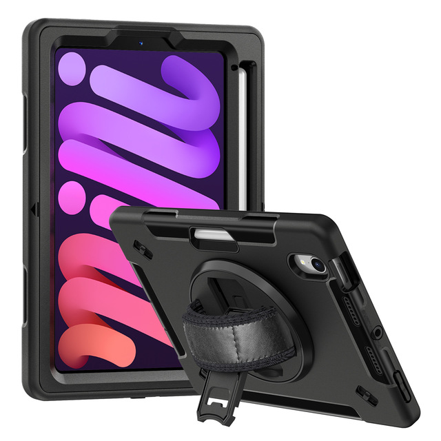 For Ipad Mini 7 2024 Heavy Duty Tpu Pc Hand Held Rotating Shockproof Tablet Case for Ipad Mini 6 2021 A2567 A2568 A2569