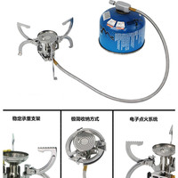 Réchaud de poche portable d'extérieur pour le camping, la préparation du thé et la cuisson de l'eau, réchaud à gaz plat économe en énergie