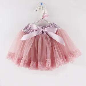 Bé Cô Gái Váy Màu Rắn Dễ Thương Bé Cô Gái Voan Tutu Cô Gái Trẻ Mini Váy