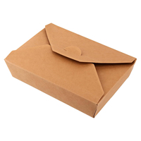 Papier kraft naturel biodégradable jetable pour hamburgers de restaurant contenants de restauration rapide boîte à salade