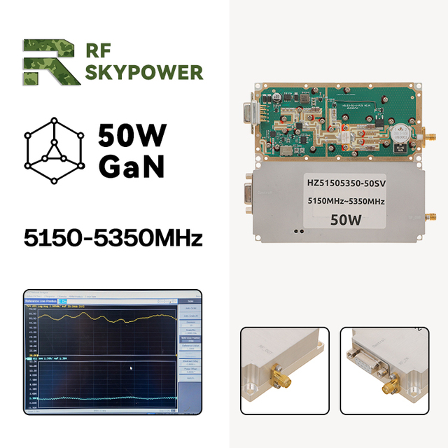 Unmanned Aerial Target UAT Defense 50W GaN RF PA 5150-5350MHz RPA Counter-Sensing Component Low-Altitude Threat Suppression PA