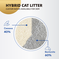 Lettiera Ibrida per Gatti ad Alta Assorbenza - Agglomerante in 3 Secondi, Miscela Premium di Minerali Naturali e Manioca