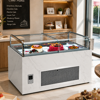 Refroidisseur de vitrine d'affichage de gâteau de refroidissement haute efficacité de conception verticale de luxe à base de