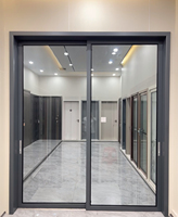 Portes coulissantes en aluminium pour villa, portes de patio, fenêtres à double vitrage, étanches, modernes