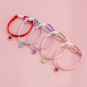 <span class=keywords><strong>Collar</strong></span> Ajustable con Adorno de Diamantes Rojos para Gatos y Cachorros, Diseño Sólido, Accesorios de Aleación - Product Image 5