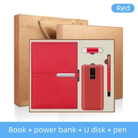 Cadeaux promotionnels, ensemble de carnets de notes d'affaires avec clé USB/stylo, souvenirs de mariage pour les invités, ensemble de cadeaux de batterie externe