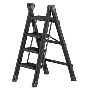 Escalera Plegable Reforzada de 4 Peldaños, Tipo A, para Interiores, con Asa de Seguridad y Base Antideslizante para Uso Doméstico - Product Image 5