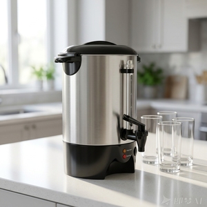เครื่องทำกาแฟไฟฟ้าขนาด 4.5 ลิตร 30 ถ้วย ราคาประหยัด พร้อมตัวกรอง และหม้อต้มน้ำสแตนเลส - Product Image 1