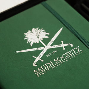 Customized Professional Pu Leather Sliver Foil Hardcover <b>Diary</b> <b>Notebook</b> with Sewing Binding 120 Sheets-Promotion Use - Product Image 2