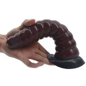 FAAK-G121 Silicone Lifelike <b>Dildo</b> Female Masturbation Device Private Parts Massage Stick Sex Toys Lifelike Caterpillar <b>Dildos</b> - Product Image 1