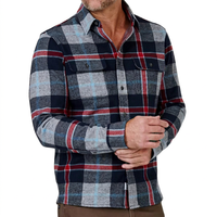 Chemises en flanelle pour hommes, style décontracté, motif uni, col rabattu, poches personnalisées, 100% coton, séchage rapide, respirant, écologique