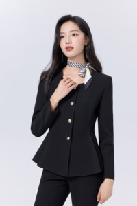 Costume professionnel pour femmes, vente en gros OEM, automne-hiver, uniforme <span class=keywords><strong>de</strong></span> réceptionniste d'hôtel, tenue <span class=keywords><strong>de</strong></span> travail <span class=keywords><strong>de</strong></span> bureau - Product Image 5