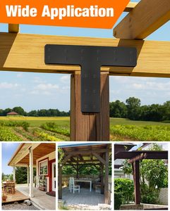 Connecteur de bois robuste en forme de Z, plaque de raccordement pour bois, support de poutre, support de porte, support de fenêtre, code d'angle L <span class=keywords><strong>droit</strong></span> - Product Image 5