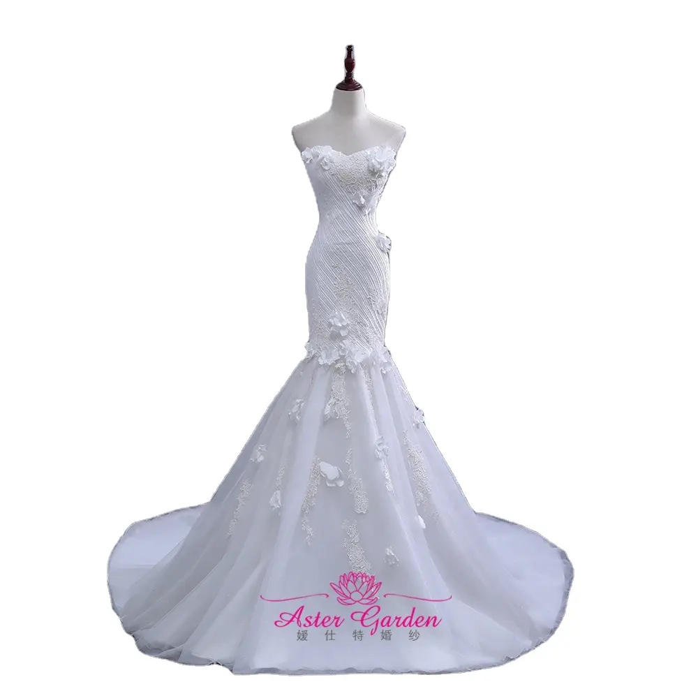 Gaun Pesta 2021 Vestido De Novia Gaun Pengantin Putri Duyung Tulle untuk Pengantin Perempuan Gaun Pengantin Jubah De Mariage S183