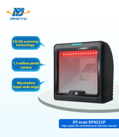 Lector de Códigos de Barras de Alta Velocidad en Oferta, 2D Omnidireccional, USB/RS232 Opcional, Montaje en Mesa, Escáner de Códigos de Barras para Supermercados y Cadenas de Tiendas