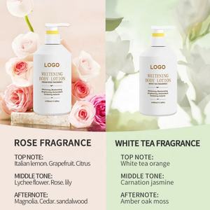 Loción Corporal Blanqueadora con Fragancia a Té Blanco y Rosa de Ensueño, Cuidado de la Piel Antioxidante con Vitamina C Orgánica, Logotipo Privado Personalizado de Fábrica - Product Image 4