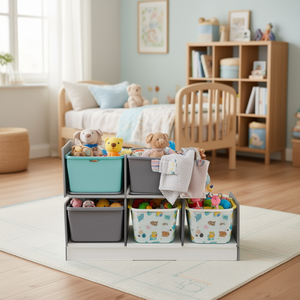 Bacs de rangement pour jouets, grands, carrés, en plastique, pour les jouets des enfants de 4 ans - Product Image 2