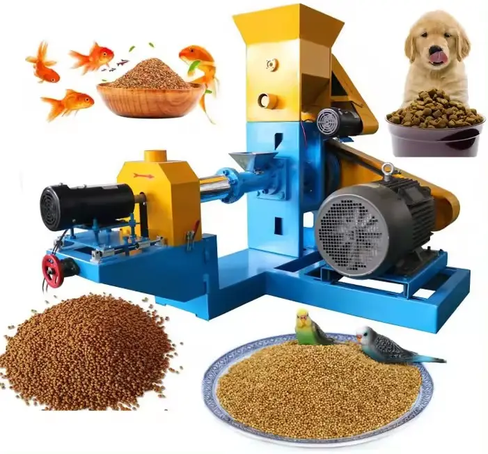 2024 meilleure vente extrudeuse d'aliments pour animaux de compagnie de soja extrudeuse de granulés d'aliments pour animaux machine de fabrication d'aliments pour poissons à vendre
