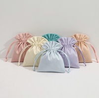 Sac d'emballage en velours personnalisé avec logo imprimé ZHD, pochette en velours doux pour vêtements, chaussettes en fourrure, sac de rangement