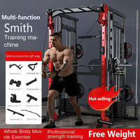 Banc de musculation multifonctionnel modèle S7, rack de squat, barre de musculation à domicile, machine Smith unisexe