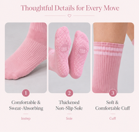 Chaussettes de yoga en coton tricoté de haute qualité, antidérapantes, design personnalisé, chaussettes de yoga pour femmes, chaussettes de danse, chaussettes de ballet, logo personnalisé, chaussettes de fitness, chaussettes de pilates