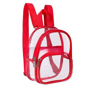 Sac à dos transparent en PVC, sac de voyage clair, sac à bandoulière, sac de sport approuvé pour le terrain, mini sac d'école étanche pour enfant - Product Image 4