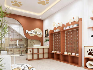 Diseño Interior Moderno Nórdico para Salón de Peluquería Canina, Muebles Personalizados, Solución Integral para Tienda de Spa para Mascotas - Product Image 1