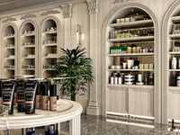 Vitrine de pharmacie, étagères de magasin médical, présentoir de médicaments, vitrine de compléments alimentaires, mobilier de pharmacie de détail