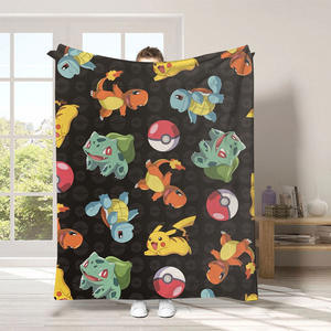 Manta de Poliéster Personalizada con Estampado de Pokémon, Suave y Cálida, para Niños y Adultos, para Sofá, Cama, Viajes, Picnic, Camping y Siesta - Product Image 3