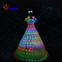 Costume lumineux LED Glow Act Entertainment exclusif, 1 pièce, pour danseurs adultes, marcheurs sur échasses, jupe de marche, costume de robot, lumière portable