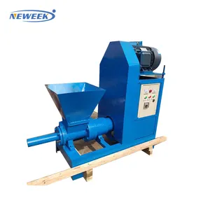 NEWEEK screw press type straw stalk powder sawdust briquette log making machine biomass coal charcoal briquette extruder