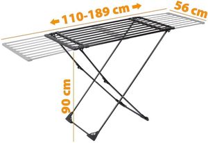Estante de secado de ropa de <span class=keywords><strong>metal</strong></span> de organización de 18M con estantes de secado plegables de plástico de hierro estante de ropa de viaje de pie - Product Image 4