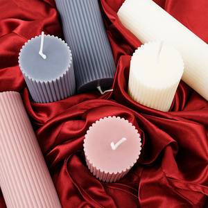 <span class=keywords><strong>Bougie</strong></span> pilier épaisse bon marché, grand cadeau de mariage de qualité supérieure, bougies pilier côtelé en bâton pour la décoration intérieure - Product Image 5