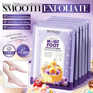 Nuova maschera esfoliante per piedi al profumo di <span class=keywords><strong>gelato</strong></span> alla vaniglia, per l'autunno, migliora la pelle secca, facilmente assorbibile, prodotti per la cura della pelle illuminanti. - Product Image 1