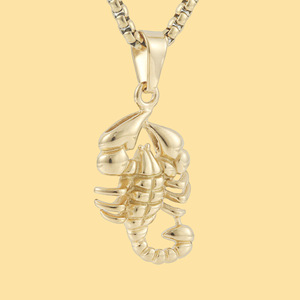 สร้อยคอจี้รูปแมงป่อง สีทอง สำหรับทุกเพศ ใส่ได้ทุกวัน สายยาว 3.0*60 ซม. รุ่น 122018 - Product Image 1