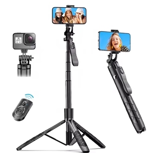 Venta caliente 360 Rotación Selfie Stick Trípode Soporte Mini Monopod plegable 1/4 Tornillo Compatible iPhone Android Teléfonos móviles - Product Image 1