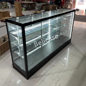 Top người bán LED kính truy cập khung nhôm khói cửa hàng Showcase cửa hàng hiển thị tủ với kệ có thể điều chỉnh - Product Image 4