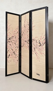 Paravento in Legno Stile Cinese Moderno, Personalizzabile con Logo e Colore, Decorazione Etnica per Sala da Tè - Product Image 2