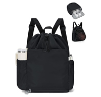 Sac à dos de sport avec cordon de serrage, compartiment pour ballon et chaussures, sac de sport résistant à l'eau pour le football, le basketball, le volley-ball, pour hommes et femmes