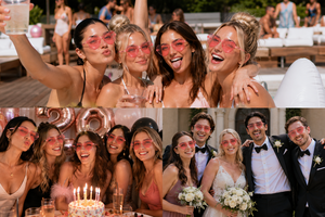Occhiali da Sole Personalizzati per Matrimonio, a Forma di Cuore, Colorati, Arcobaleno, <span class=keywords><strong>Rossi</strong></span> e Rosa, per Feste e Bomboniere - Product Image 3