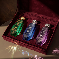 Set Botol Parfum Kristal Premium B2B - 100ml dengan Tutup Mahkota Emas/Perak