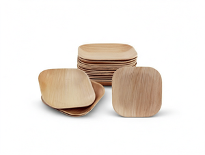 Assiettes de service biodégradables en feuilles de palmier écologiques personnalisées, de qualité alimentaire, pour les mariages, les fêtes et la restauration - Product Image 1